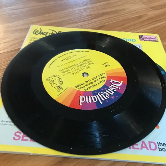 Disneyland 45 RPM Vinyl Records Lot Of 6 With Storybook Sleeves - Picture 3 of 10